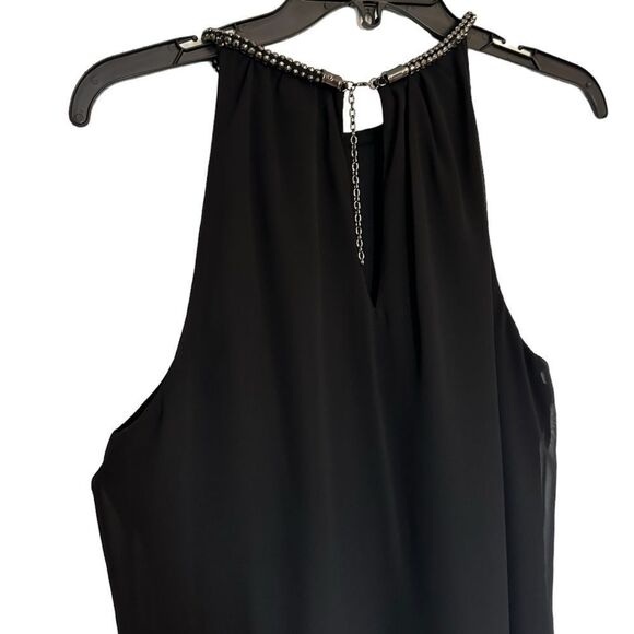 SLNY black NWT cocktail dress with gorgeous beading around the neck. - Picture 3 of 8